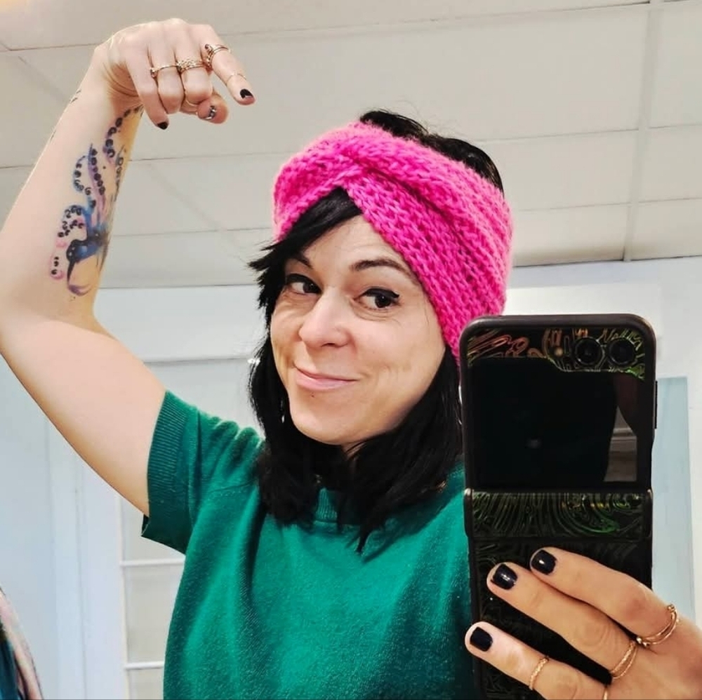 Hand Knit Knot Headband Baby Alpaca & Merino Wool Handmade By Me 🩷